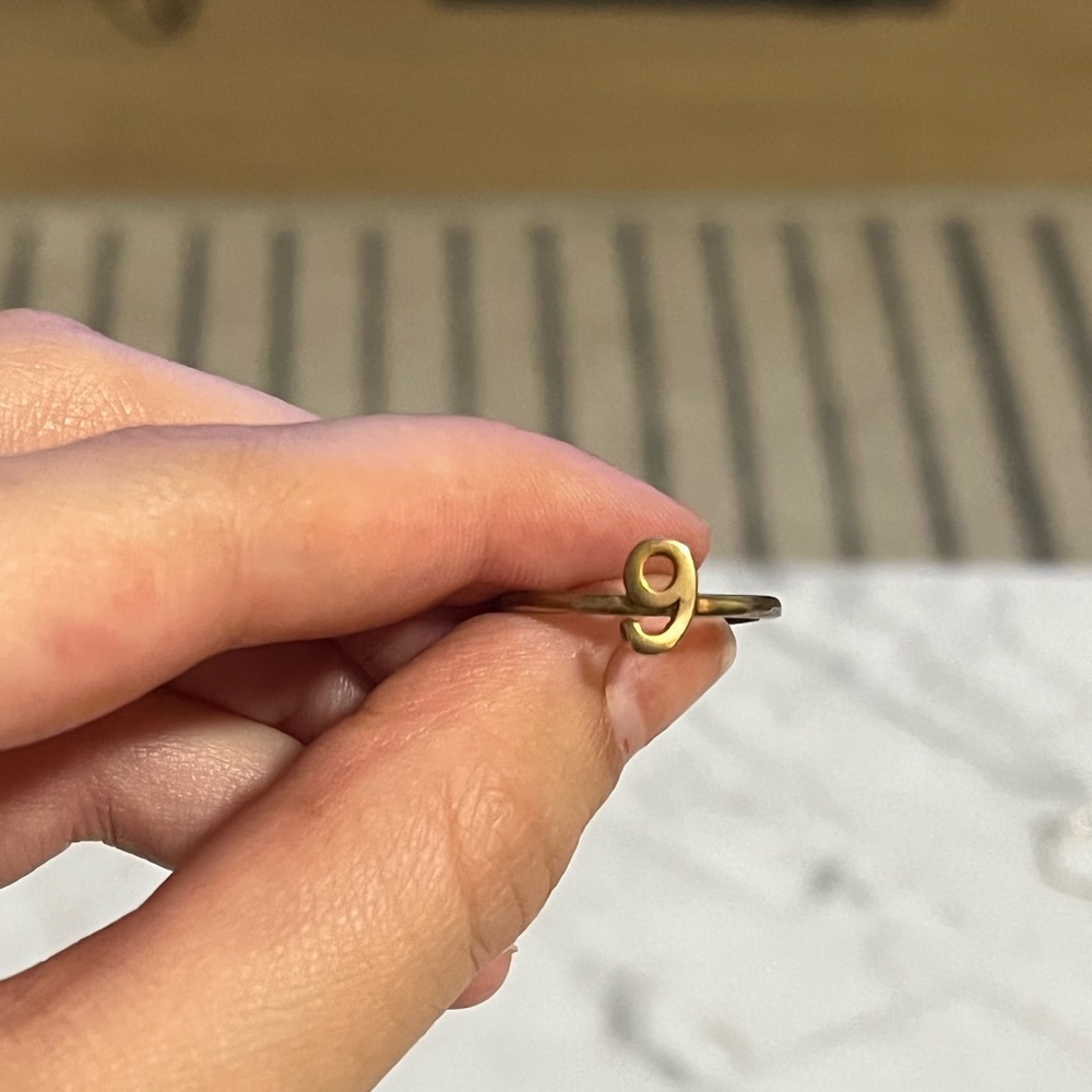 Nordstrom Gold #9 Adjustable Ring